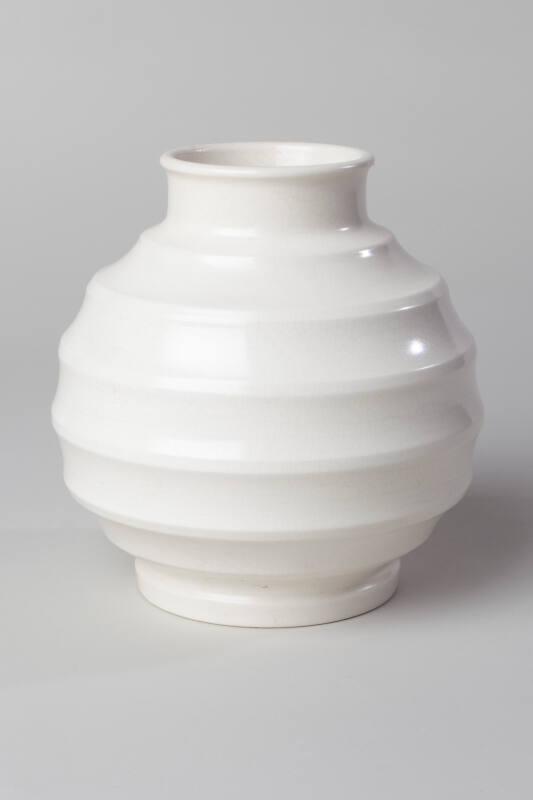 Ribbed Ovoid Vase by Keith Murray