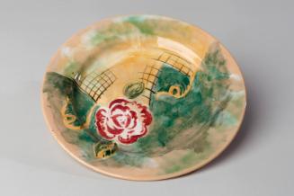 Abstract Red Rose Plate