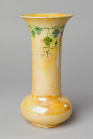 Yellow lustre vase