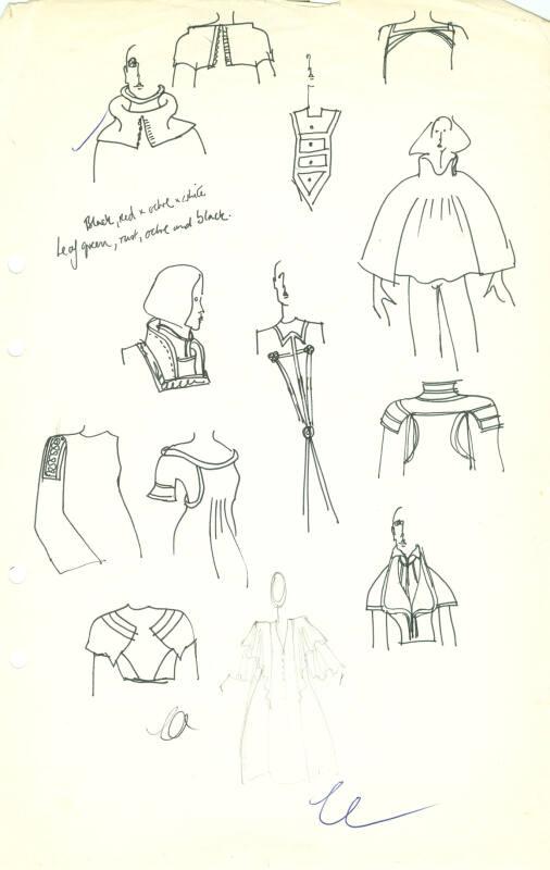 Multidrawing of Cape and Garment Designs