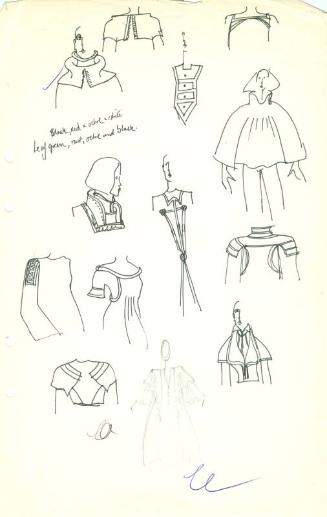 Multidrawing of Cape and Garment Designs