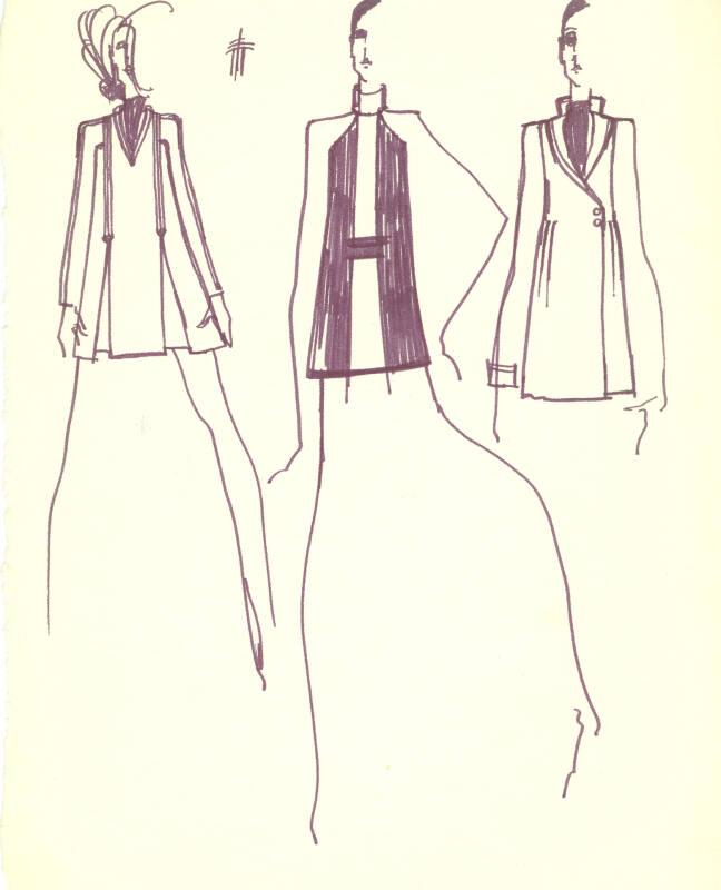 Drawing of Dress Designs