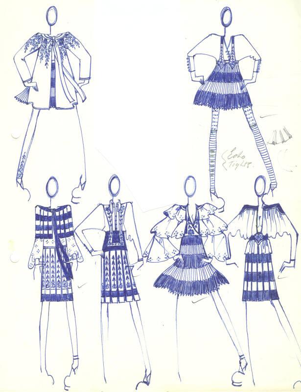 Multidrawing of Tops and Skirts