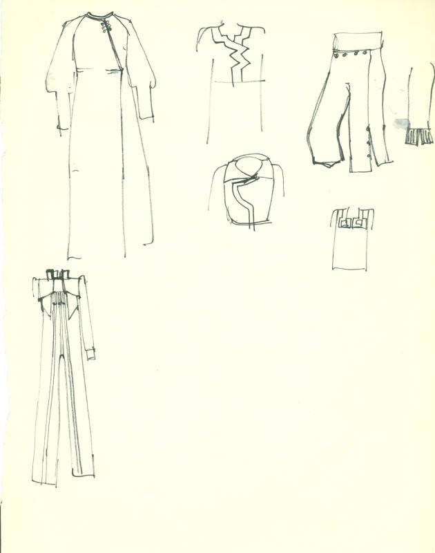 Drawing of Dress and Jumpsuit