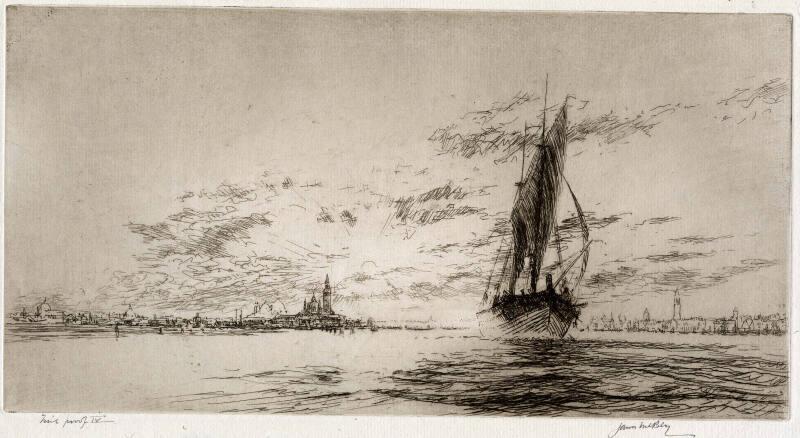 A Tartane Leaving Venice by James McBey