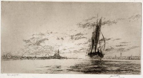 A Tartane Leaving Venice by James McBey