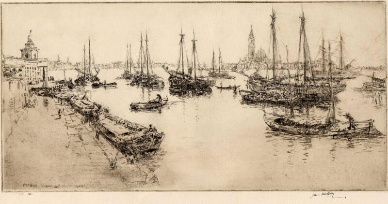 Shipping On The Guidecca Canal by James McBey