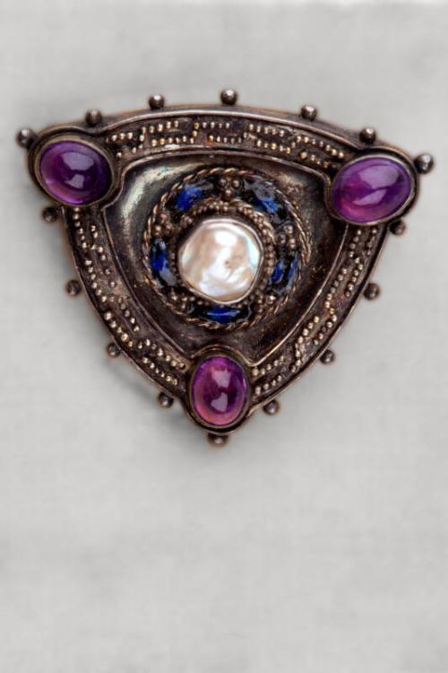 Shield Shaped Silver Brooch by James Cromar Watt