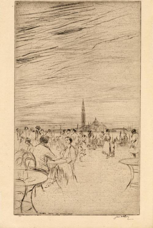 The Riva At Dusk by James McBey