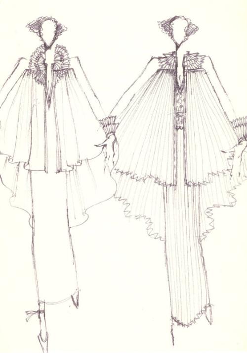 Drawing of Jackets and Dresses for the Spring/Summer 1975 Collection