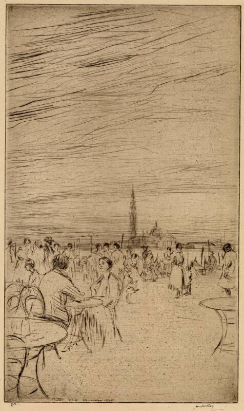 Venice - The Riva At Dusk by James McBey