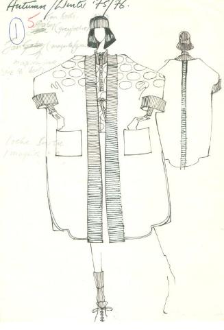 Drawing of Coat for Autumn/Winter 1975/76 Collection