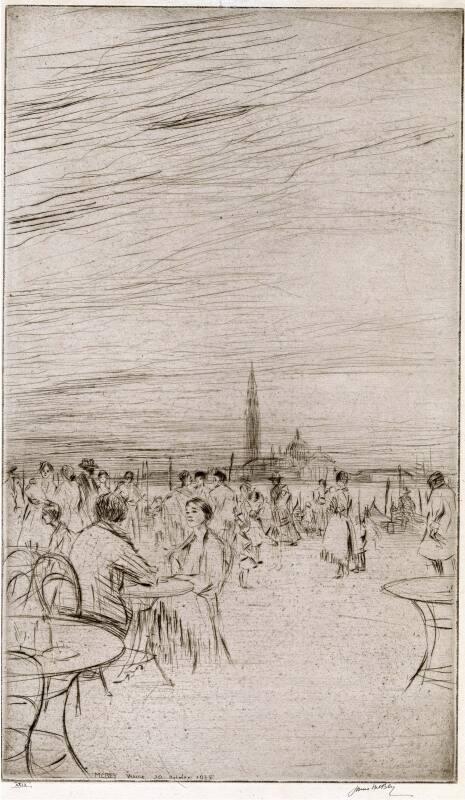 Venice - The Riva At Dusk by James McBey