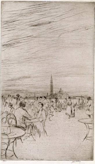 Venice - The Riva At Dusk by James McBey