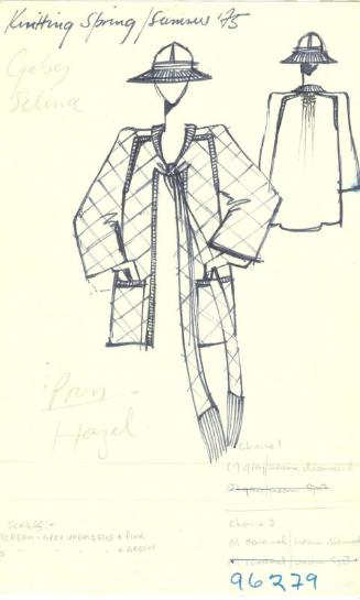 Multidrawing of Jacket for the Spring/Summer 1975 Knitwear Collection