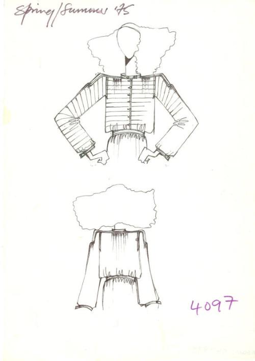 Drawing of Top for the Spring/Summer 1975 Collection