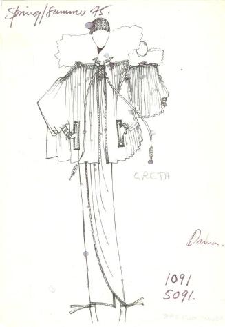Drawing of Jacket and Dress for the Spring/Summer 1975 Collection