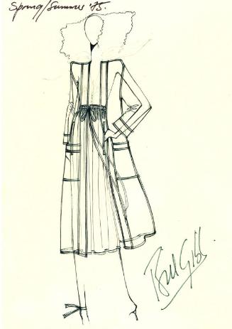 Drawing of Skirt and Jacket for the Spring/Summer 1975 Collection