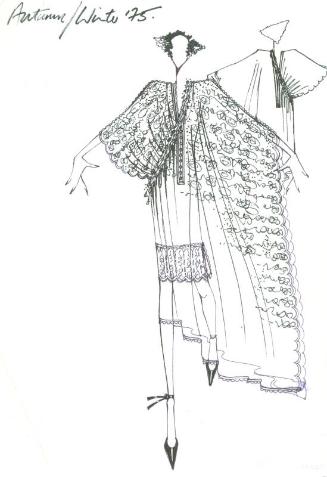 Drawing of Kaftan for the Autumn/Winter 1975 Collection