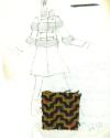 Drawing of Coat with Fabric Swatch