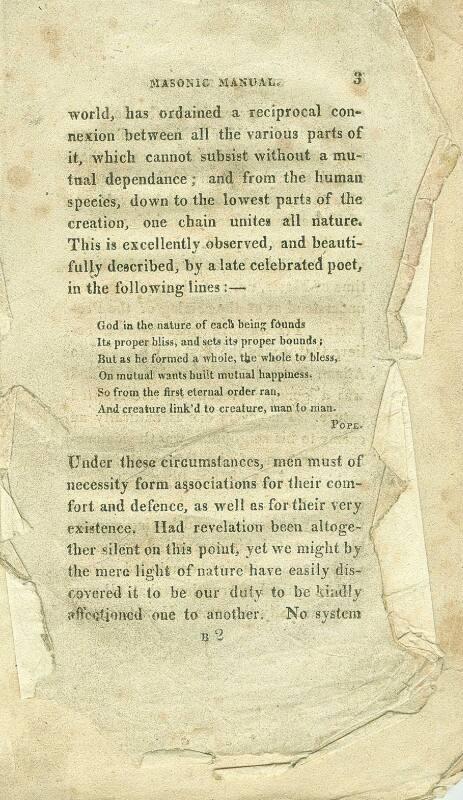Pages from a Masonic Manual