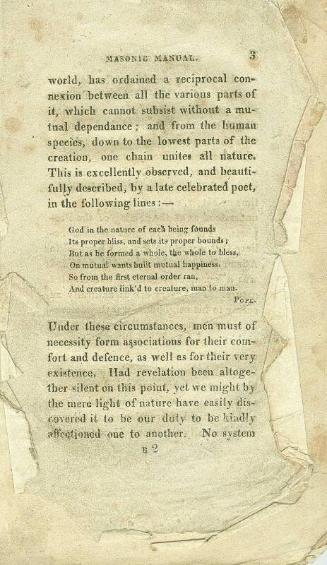 Pages from a Masonic Manual