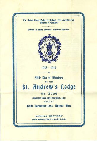 List of Members of St. Andrew's Lodge, Buenos Aires