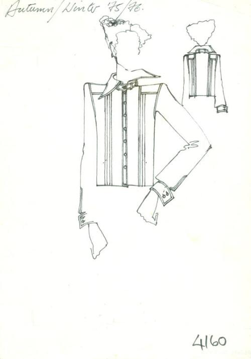 Drawing of Shirt for the Autumn/Winter 1975/1976 Collection