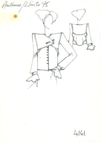 Drawing of Blouse for the Autumn/Winter 1975 Collection