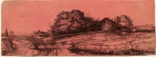 Landscape With Sheep by Captain William Baillie (After Rembrandt Van Rijn)