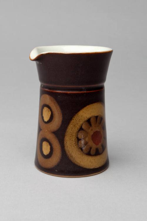 Dark Brown Stoneware Milk Jug