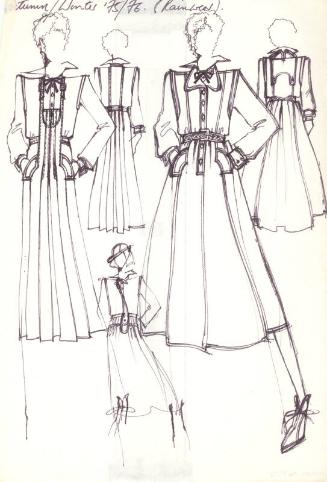 Multidrawing of Raincoats for the Autumn/Winter 1975/1976 Collection