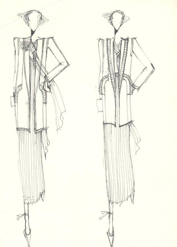 Drawing of Jackets for the Autumn/Winter 1975 Collection