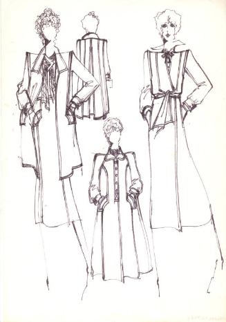 Drawing of Coats for the Autumn/Winter 1975 Collection
