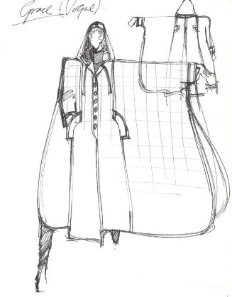 Drawing of Coat for the Autumn/Winter 1975 Collection