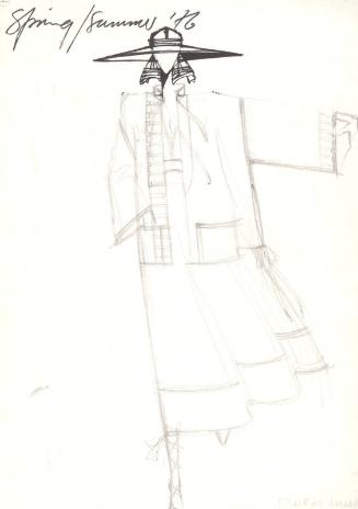 Drawing of Jacket and Dress for Spring/Summer 1976 Collection