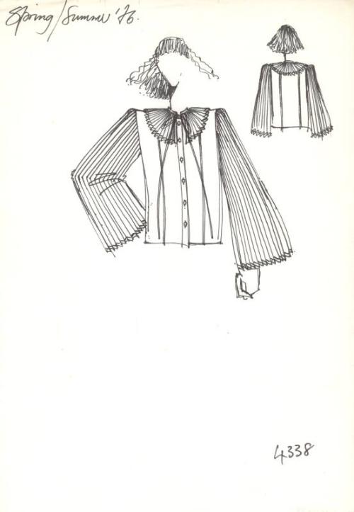 Drawing of Top for Spring/Summer 1976 Collection