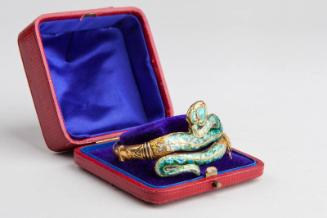 Gold and Enamel Snake Bangle by James Cromar Watt