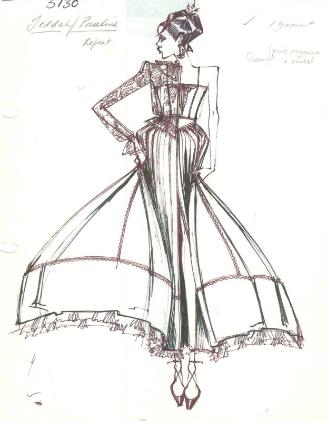Drawing of Dress for Jeddah Collection