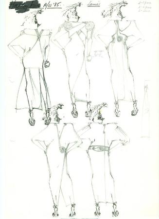 Drawing of Dresses for the Autumn/Winter 1985 Collection