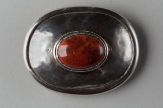 Silver Brooch with Agate by Rachel Mackie
