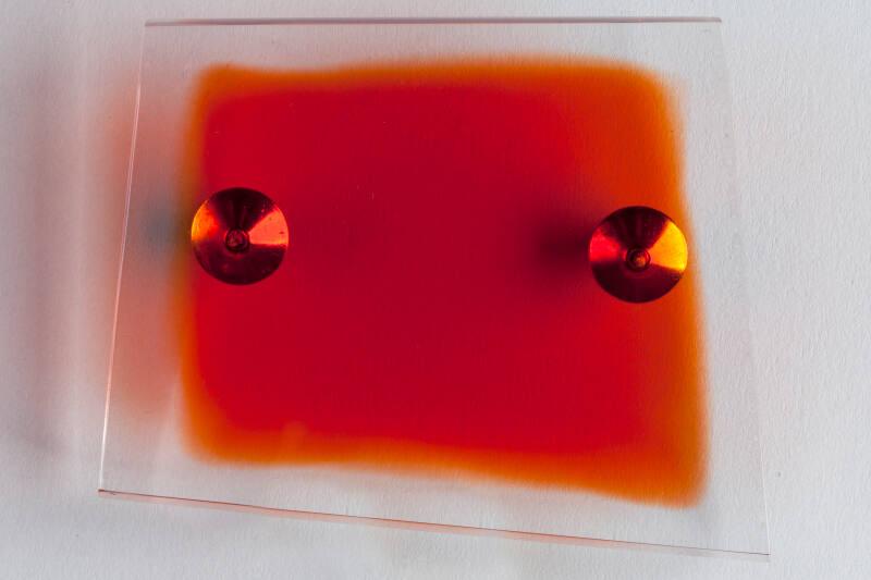 Orange Acrylic Sweater Brooch by Broadhead and Jamieson