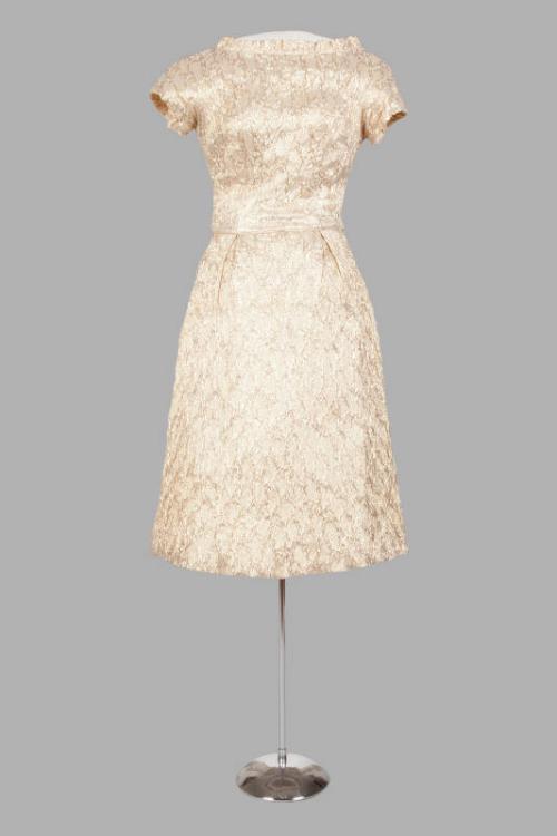 Ladies Short Gold Cocktail Dress