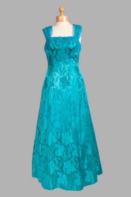 Teal Blue Evening Dress