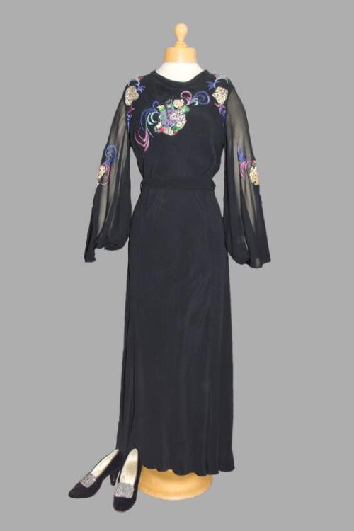 Black Chiffon Evening Dress