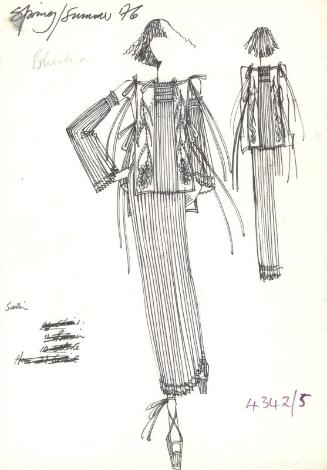 Drawing of Dress for the Spring/Summer 1976 Collection