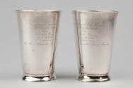 Two Silver Communion Beakers from St Clement's Church made by George Booth and Sons