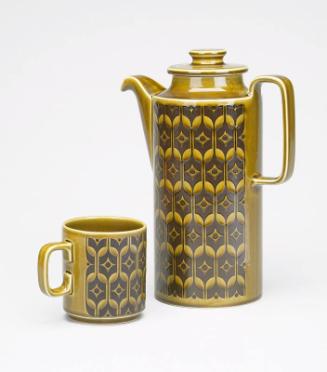 Earthenware 'Heirloom' Pattern Coffee Pot