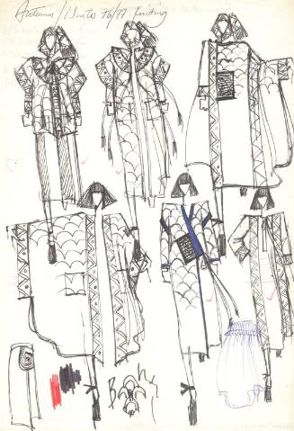 Multidrawing of Jackets and Coats for Autumn/Winter 1976 Knitting Collection