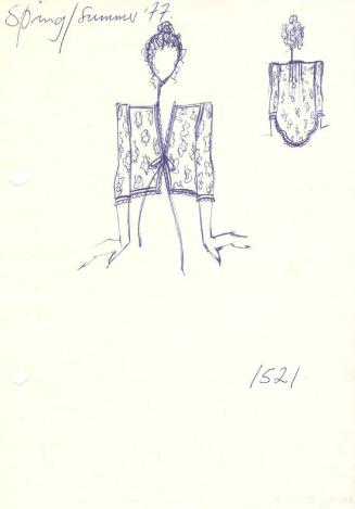 Drawing of Lace Jacket for Spring/Summer 1977 Collection